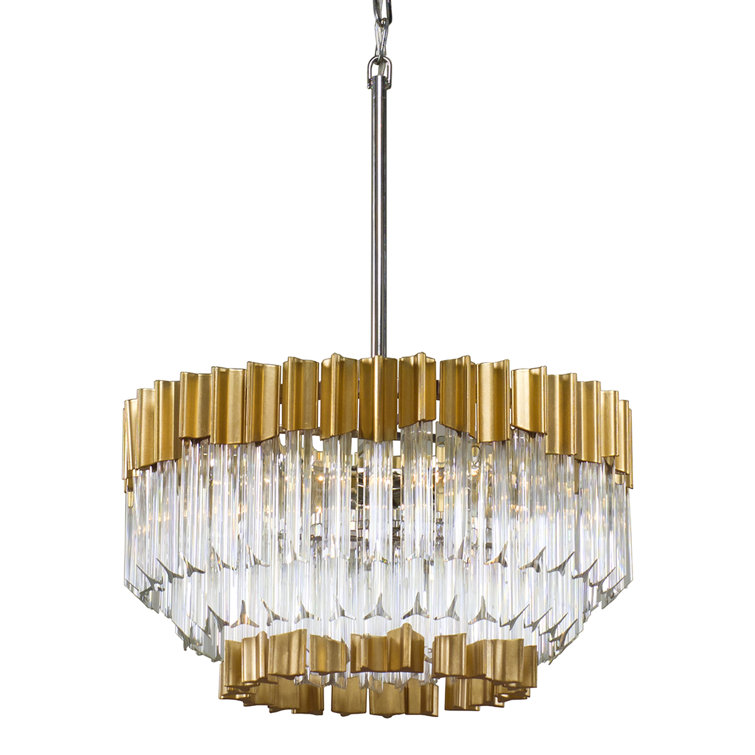 Mini 20" Transitional Crystal Silver Chandelier
