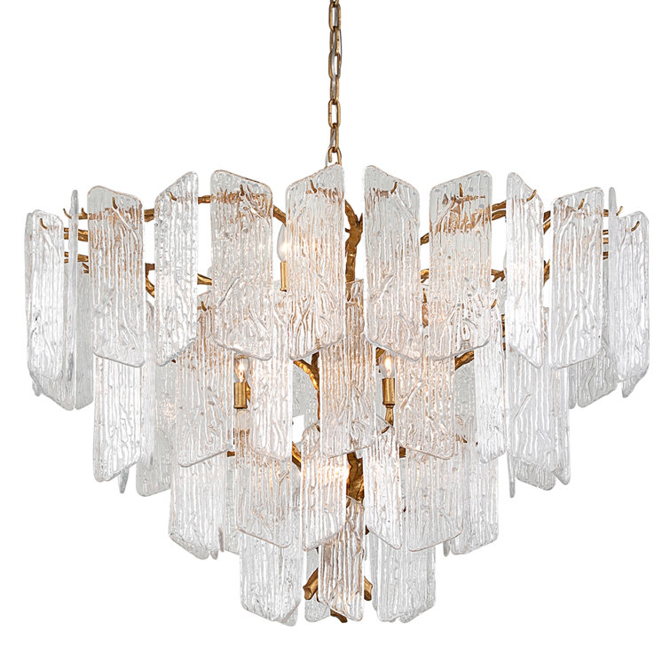 Royal Gold and Crystal 12-Light Chandelier