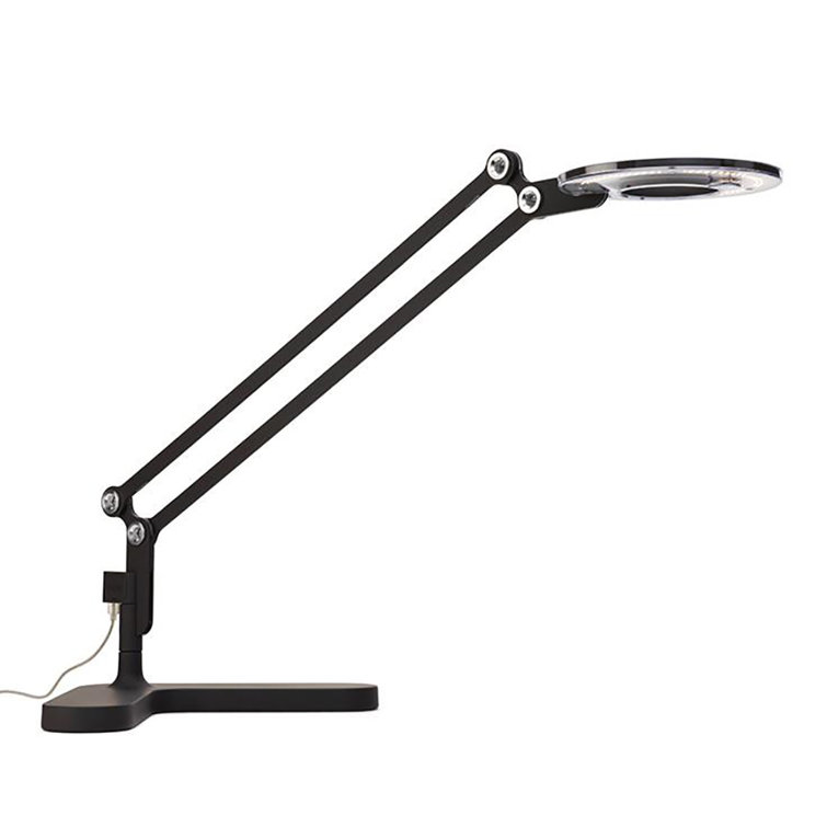 Medium Black LED Task Desk Lamp with Dual-Purpose Shade