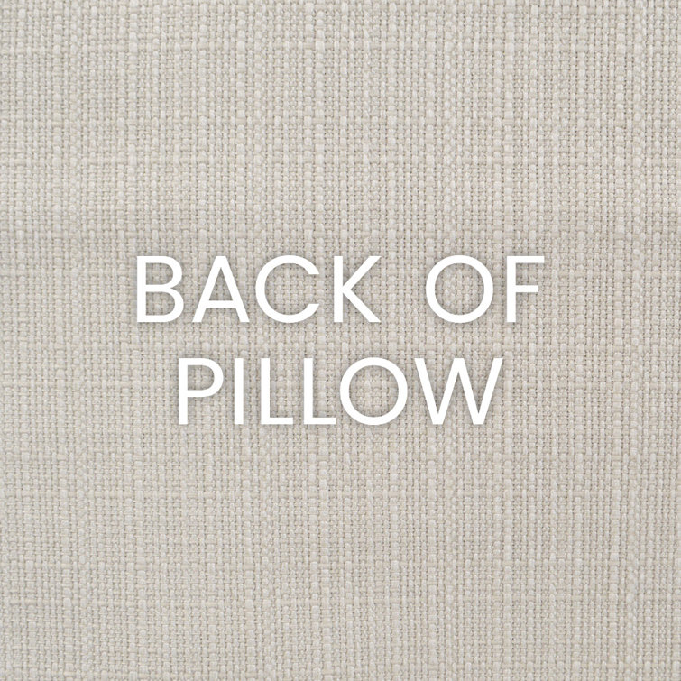 Beige and Grey Linen Decorative Square Throw Pillow