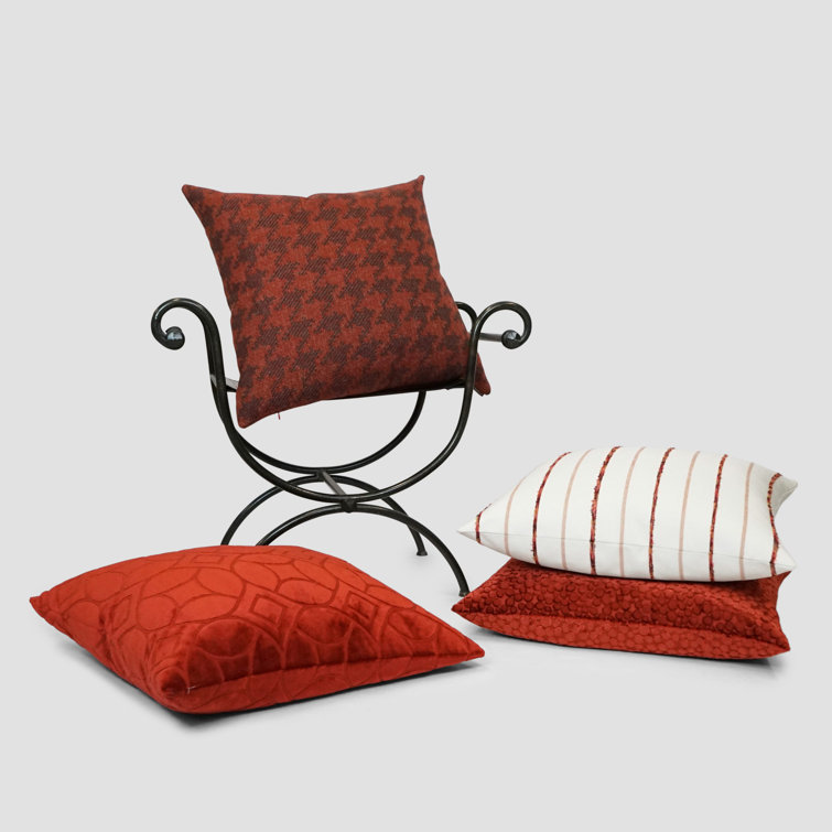 Cinnabar Square Polyester Lumbar Accent Pillow