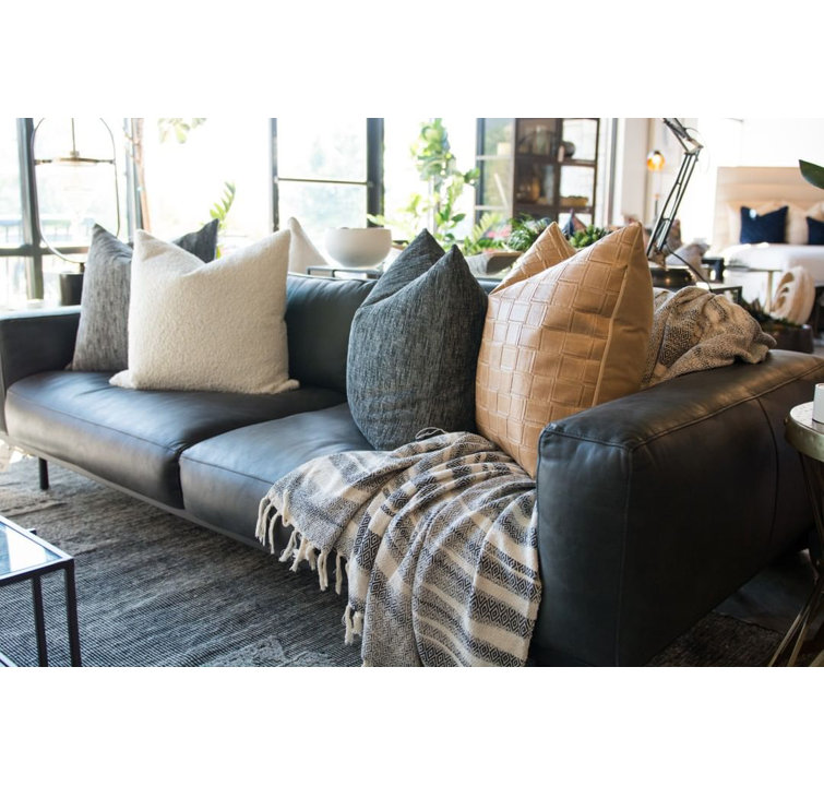 Pewter Rectangular Polyester Decorative Throw Pillow