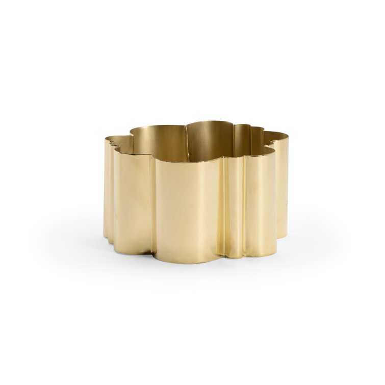 Matte and Polished Brass Decorative Metal Bowl