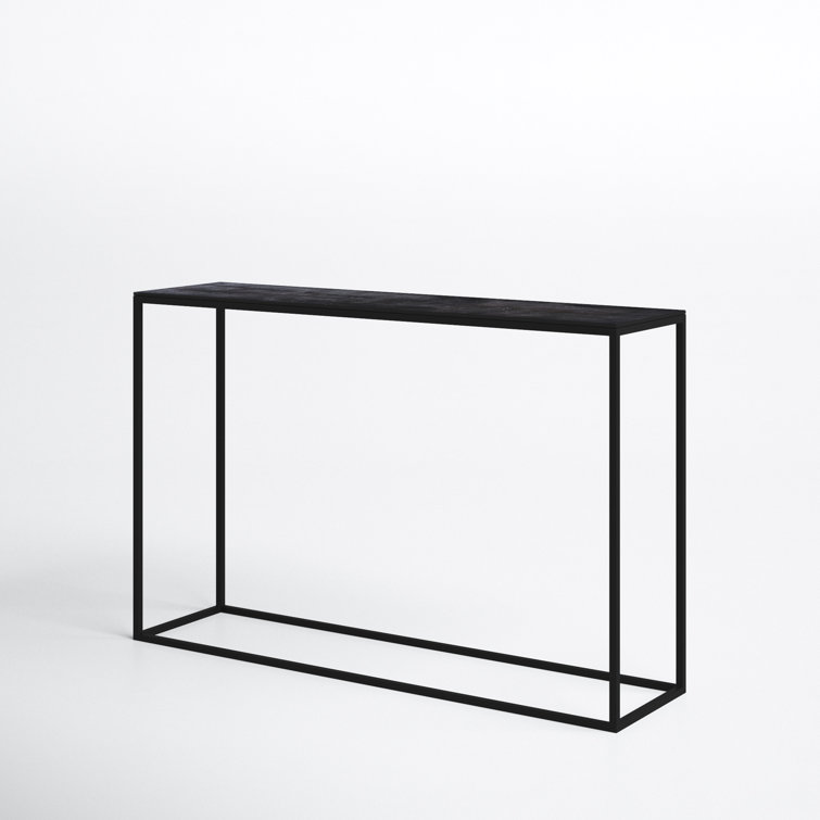 Coreene 47'' Black Iron Industrial Console Table