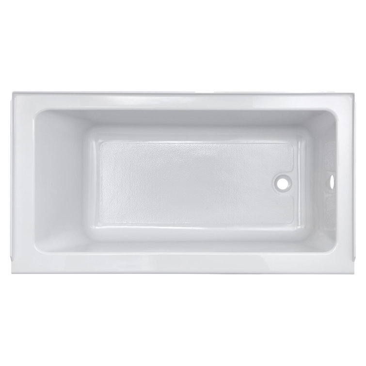 Studio 60'' x 32'' White Acrylic Alcove Soaking Bathtub
