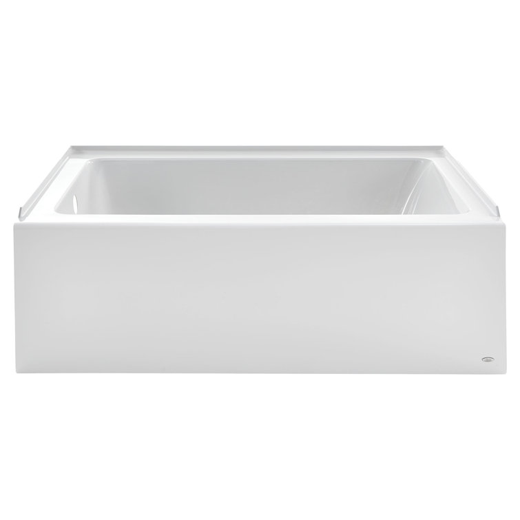 Studio 60'' x 32'' White Acrylic Alcove Bathtub