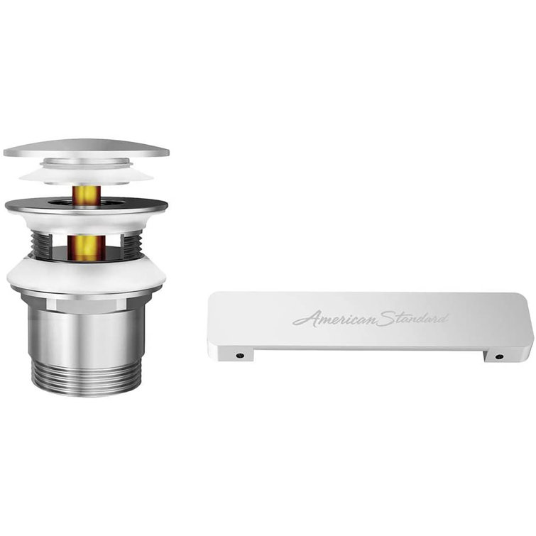 Brushed Nickel Round Pop-Up Tub Drain Kit with Overflow