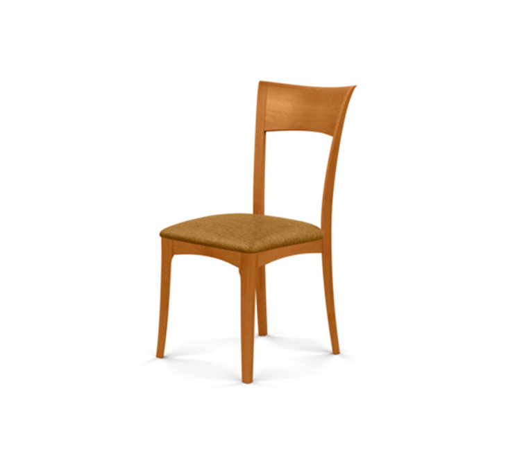 Natural Cherry and Sand Microsuede Upholstered Side Chair