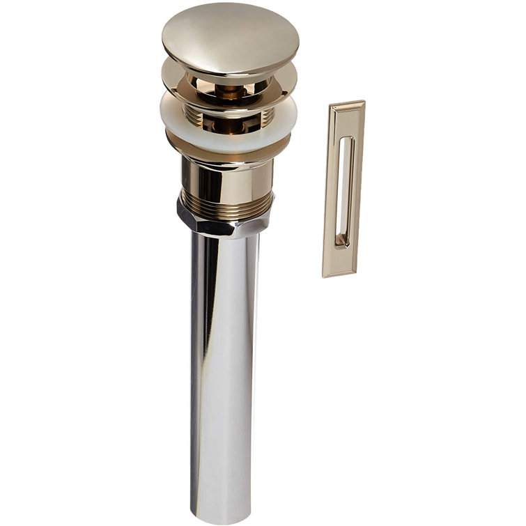 Polished Nickel Round Pop-Up Tub Drain Kit