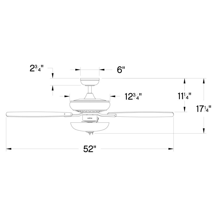 52" Metallic Matte Bronze Ceiling Fan with Reversible Walnut Blades and LED Light