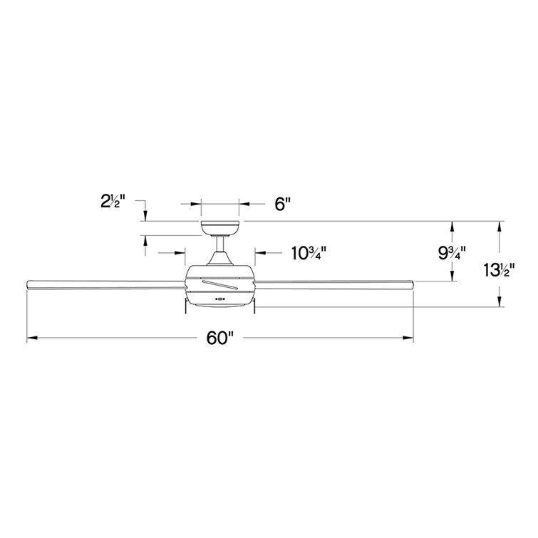 Matte Black 60" LED Ceiling Fan with Walnut Blades