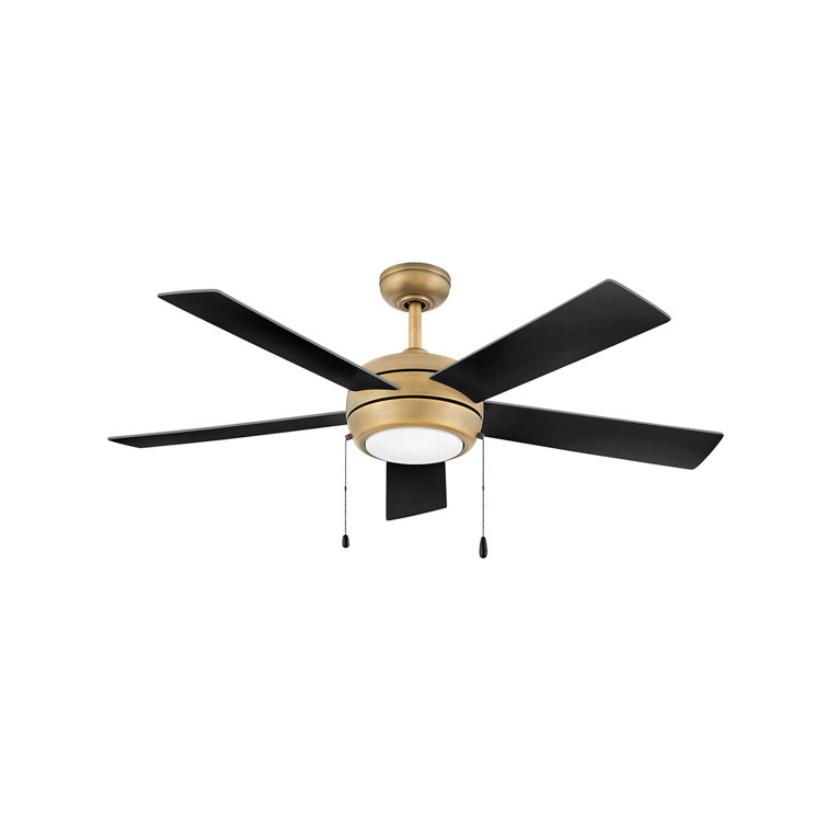 Heritage Brass 52'' Ceiling Fan with LED Light and Reversible Blades