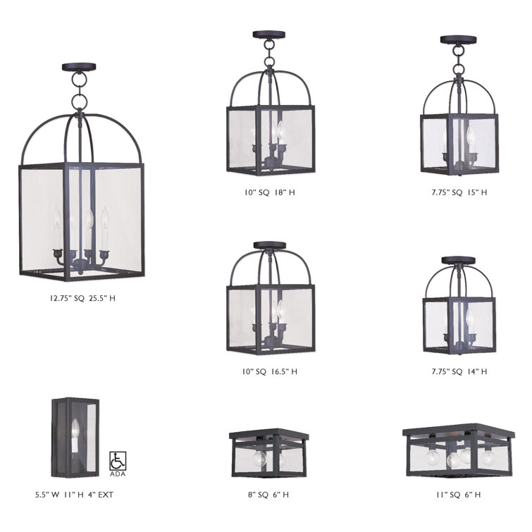 Elegant Milford Mini Pendant with Clear Glass and Bronze Finish