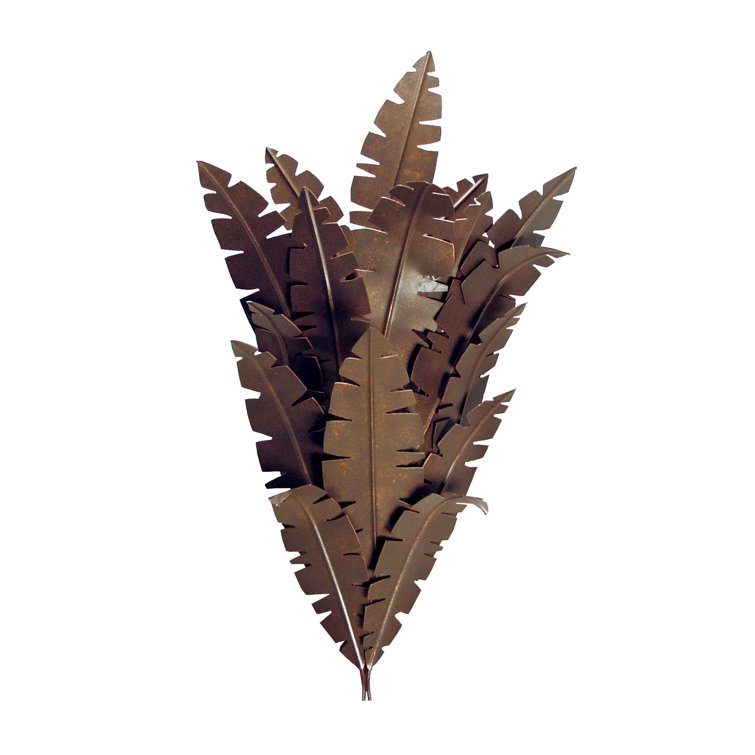 Gilded Tobacco Banana Leaf 3-Light Wall Sconce