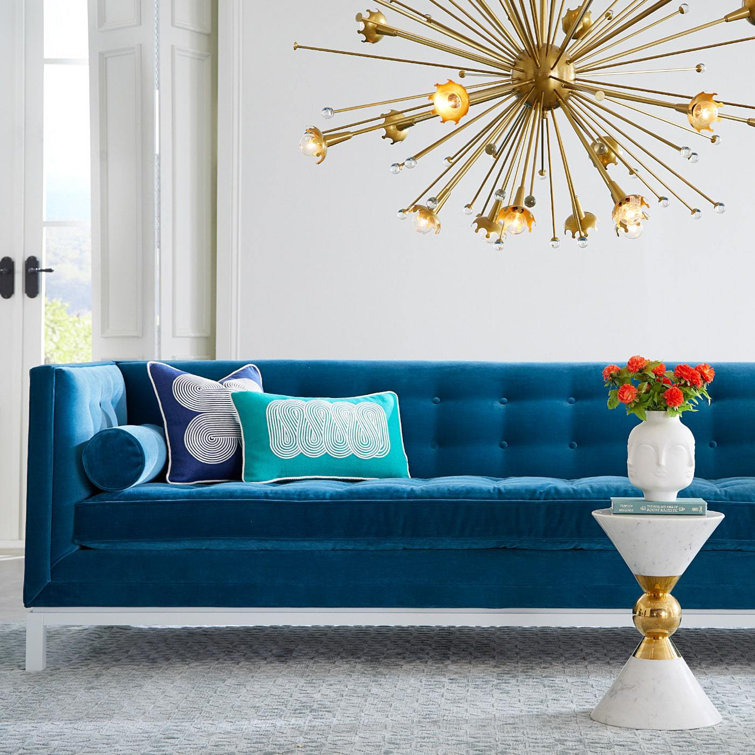 White Marble and Brass Round Accent Table
