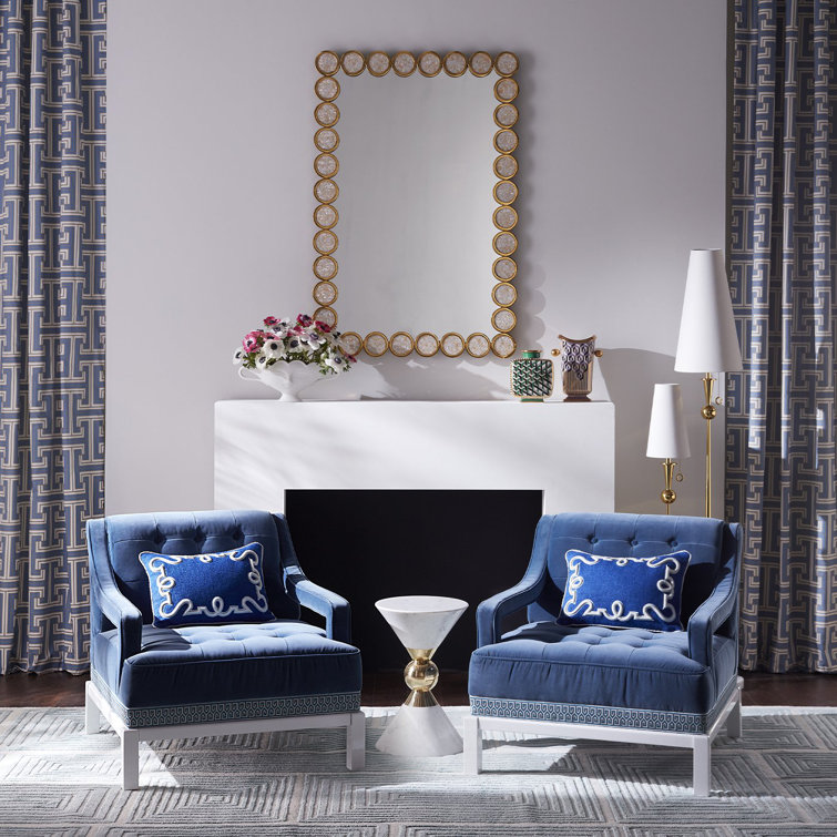 White Marble and Brass Round Accent Table