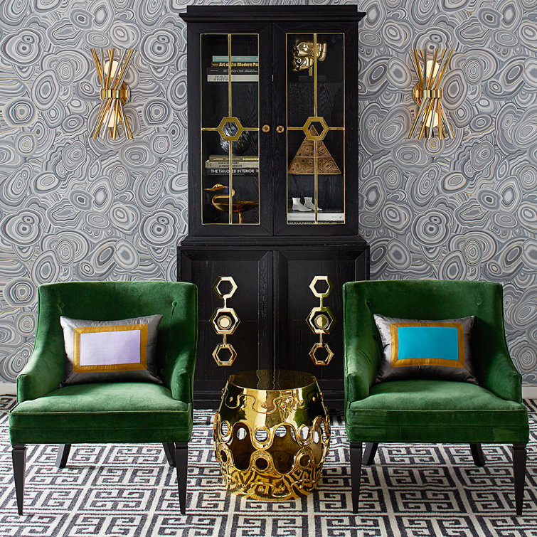 Electrum Dual-Light Brass and Nickel Fluted Sconce