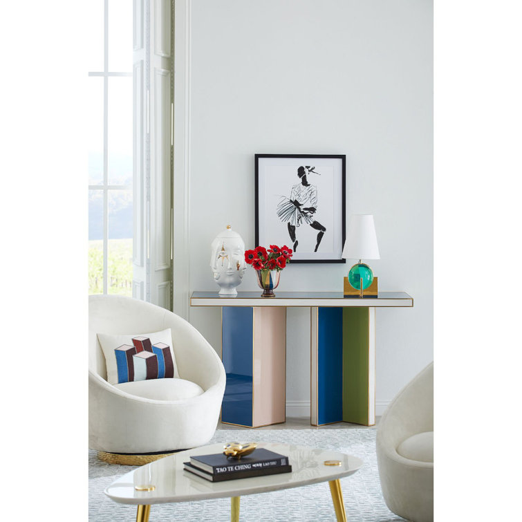 Emerald and Brass Modern Vanity Lamp with White Shade