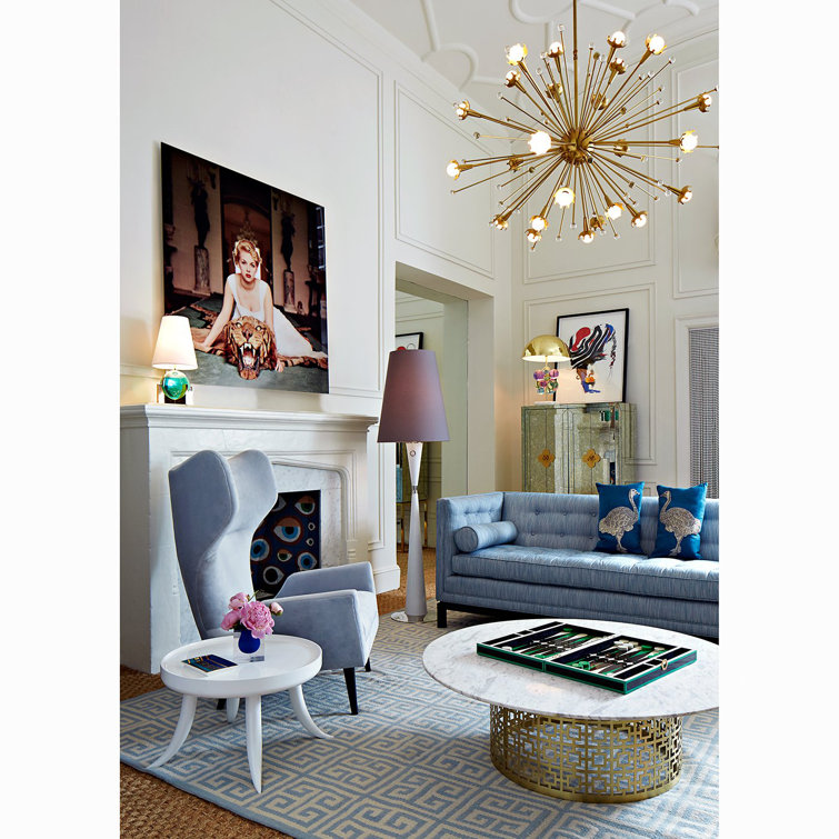 Emerald and Brass Modern Vanity Lamp with White Shade