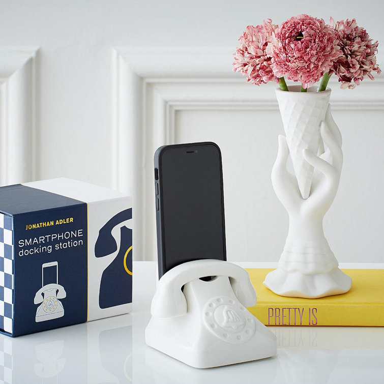 White Porcelain Conical Bouquet Table Vase