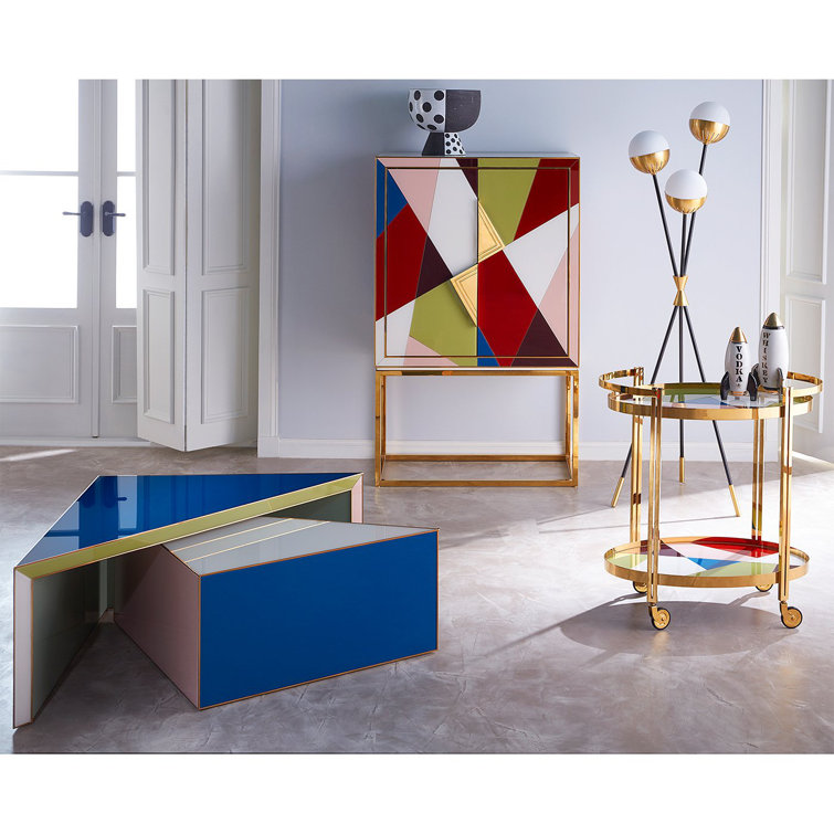 Caracas 3-Light Tripod Floor Lamp in Black and Brass