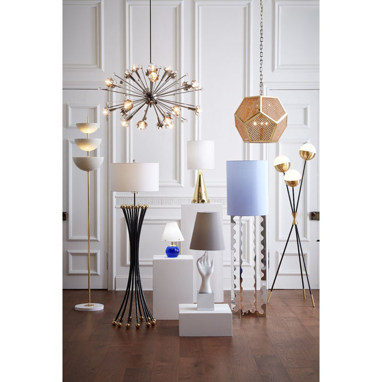 Caracas 3-Light Tripod Floor Lamp in Black and Brass