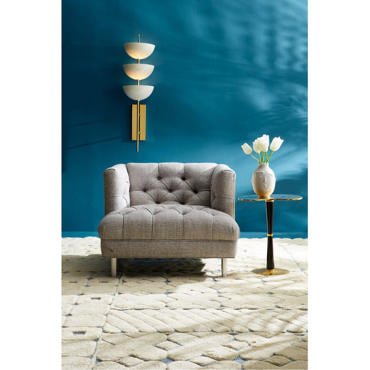 Ivory and Gold Brass 3-Light Wall Sconce