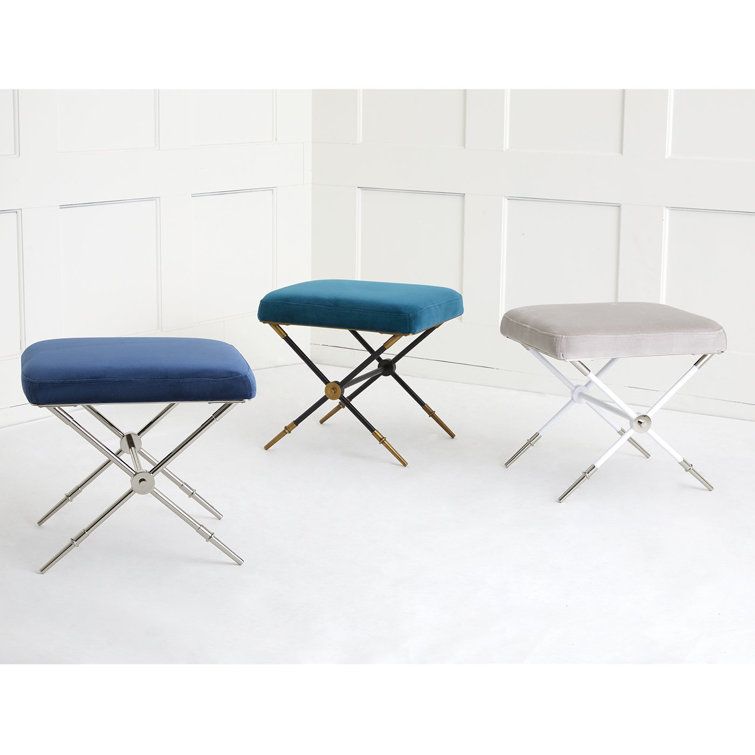 Rider Empire Style X-Bench in Rialto Peacock with Nickel Frame