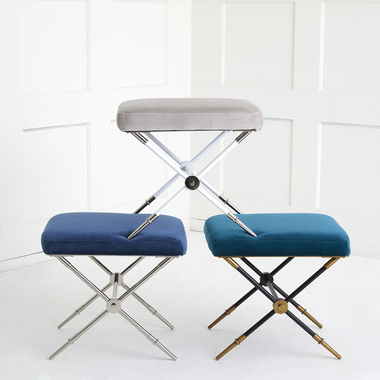 Rider Empire Style X-Bench in Rialto Peacock with Nickel Frame
