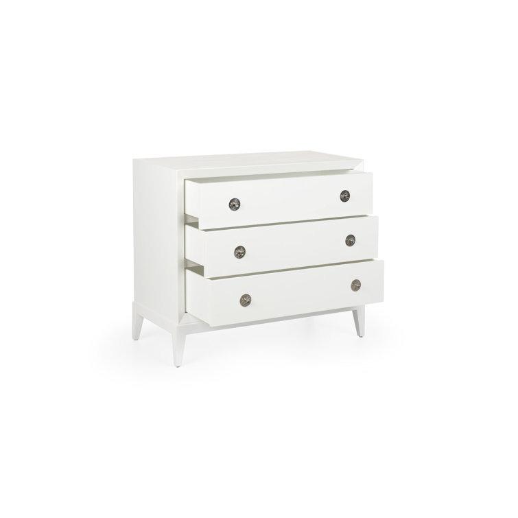 Mid-Century Modern Acacia 3-Drawer Chest in Custom Benjamin Moore Colors