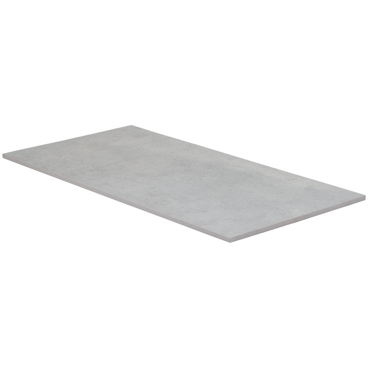 Large Format Gray Matte Porcelain Rectangular Wall and Floor Tile