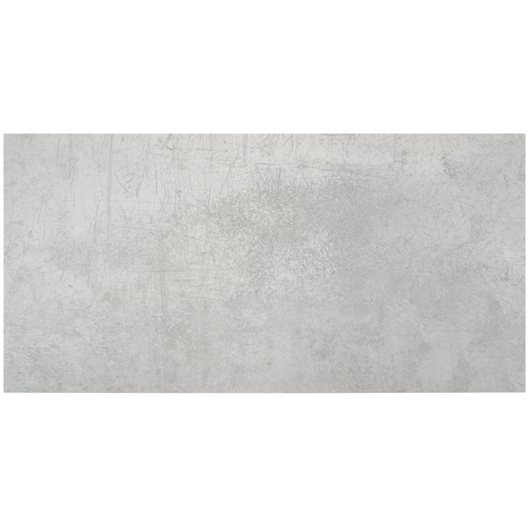 Large Format Gray Matte Porcelain Rectangular Wall and Floor Tile
