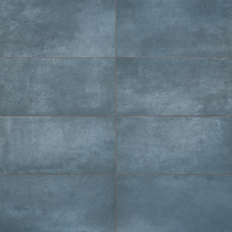 Indigo Matte 12" x 24" Porcelain Floor and Wall Tile