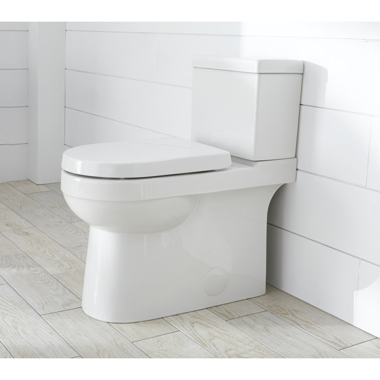 White High Efficiency Two-Piece Elongated Toilet with Soft Close Lid