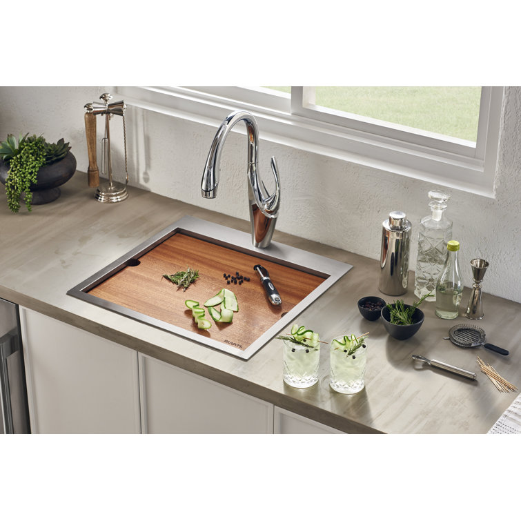 Ruvati 24" Stainless Steel Drop-In Utility Sink with Grid