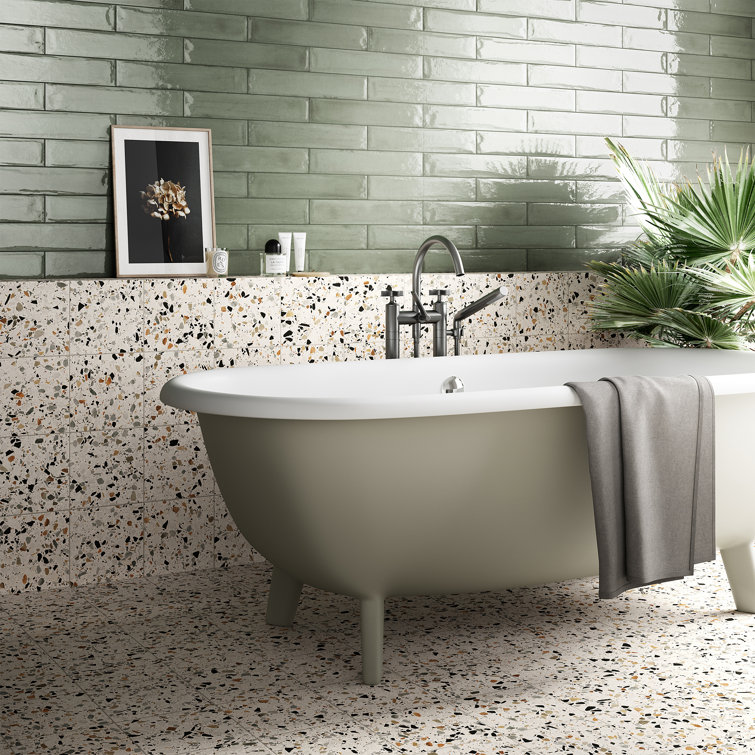 Grain Light Gray 8x8 Matte Porcelain Floor and Wall Tile