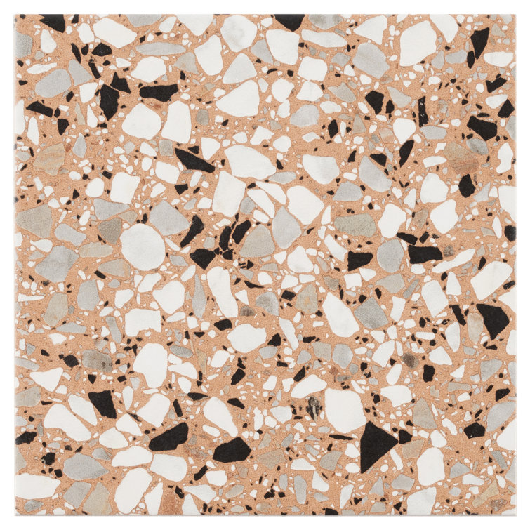 Grain Beige Matte Porcelain Terrazzo Floor and Wall Tile