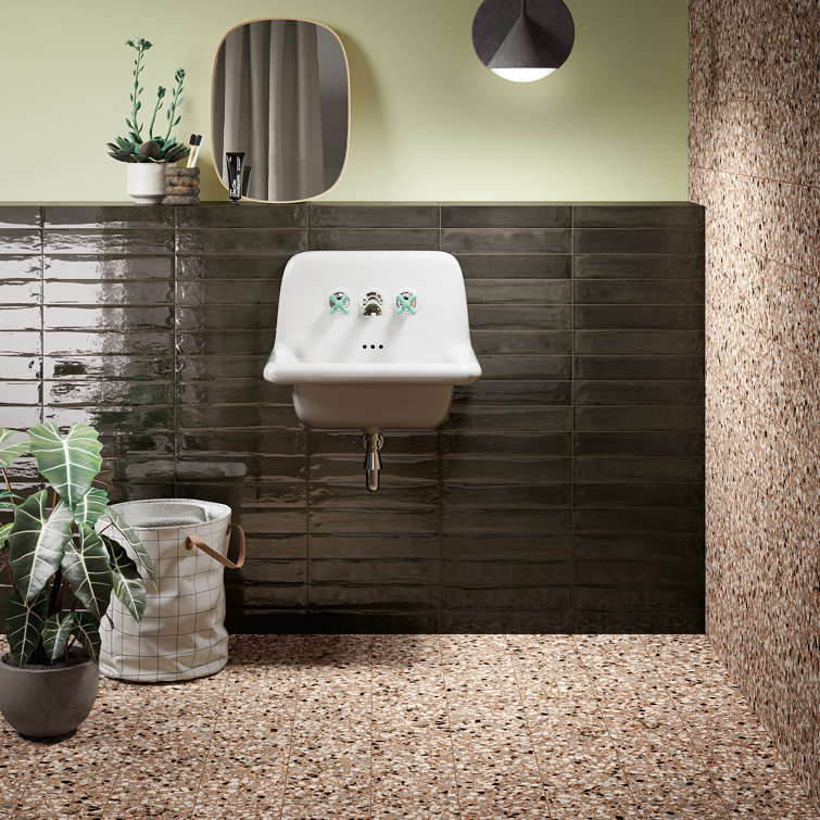 Grain Beige Matte Porcelain Terrazzo Floor and Wall Tile