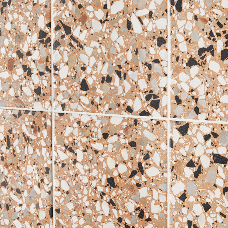 Grain Beige Matte Porcelain Terrazzo Floor and Wall Tile