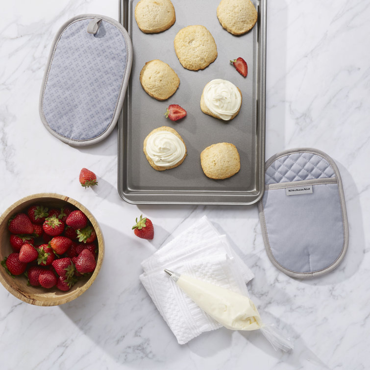 Dried Rose Silicone and Cotton Oval Pot Holder Set