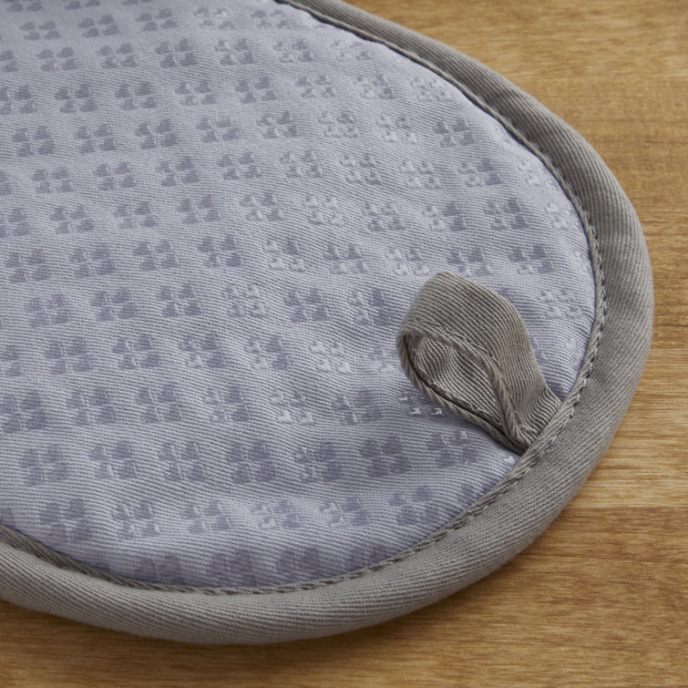 Dried Rose Silicone and Cotton Oval Pot Holder Set