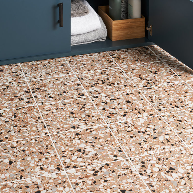 Grain Beige Matte Porcelain Terrazzo Floor and Wall Tile
