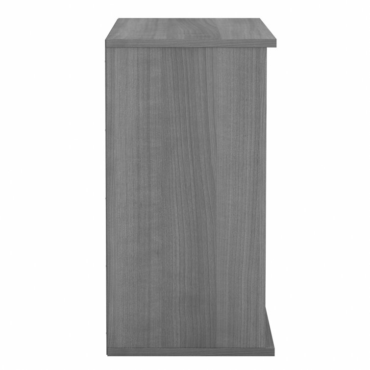 Transitional Platinum Gray Engineered Wood 2-Shelf Bookcase