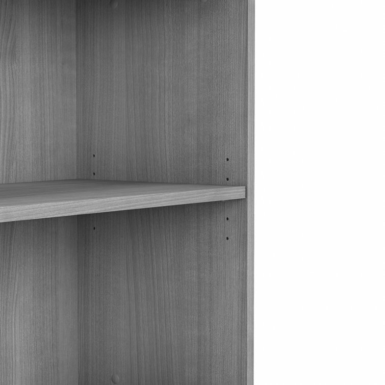 Transitional Platinum Gray Engineered Wood 2-Shelf Bookcase