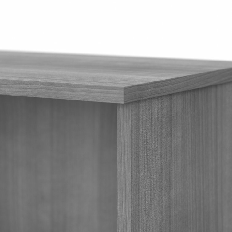 Transitional Platinum Gray Engineered Wood 2-Shelf Bookcase