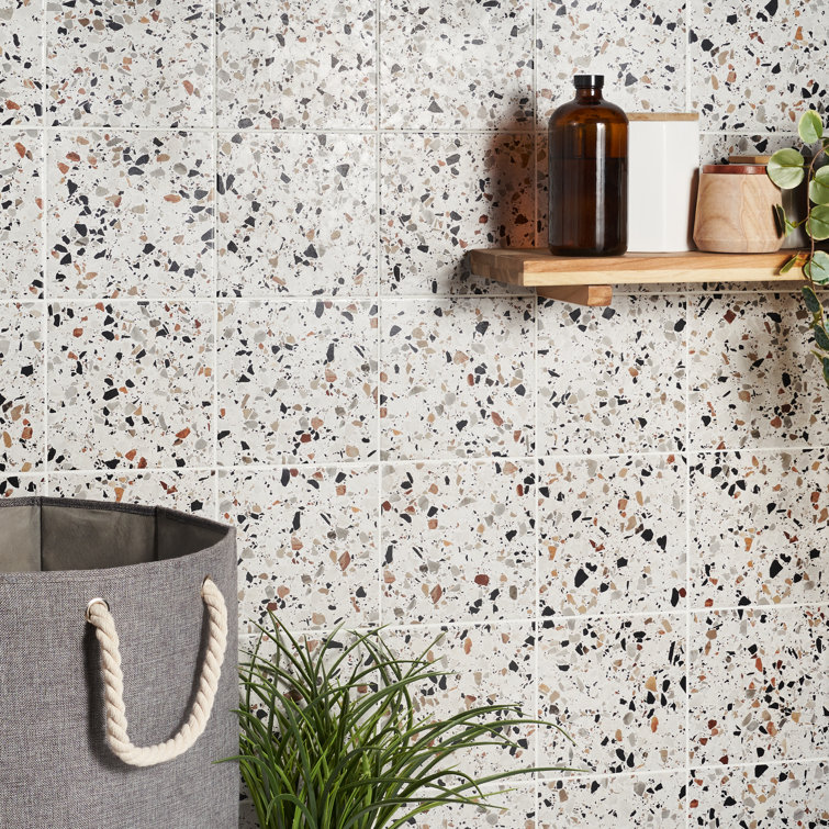 Grain Light Gray 8x8 Matte Porcelain Floor and Wall Tile