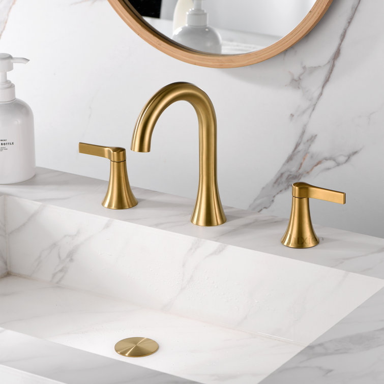 Elegant 8'' Bronze Double Handle Widespread Bathroom Faucet