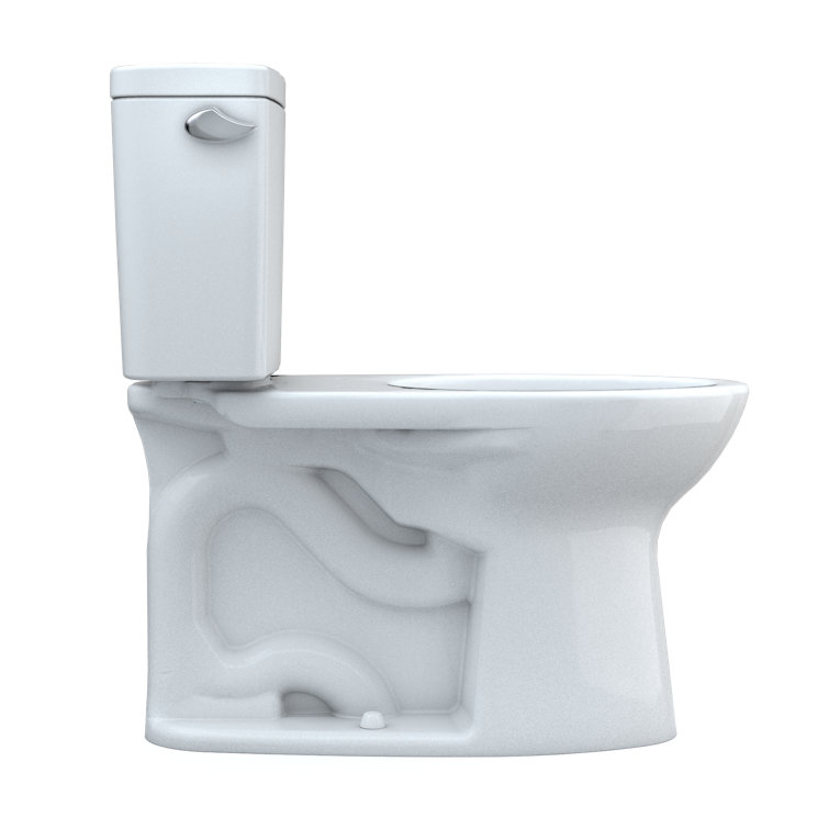White Vitreous China Elongated Two-Piece Toilet with Soft Closing Seat