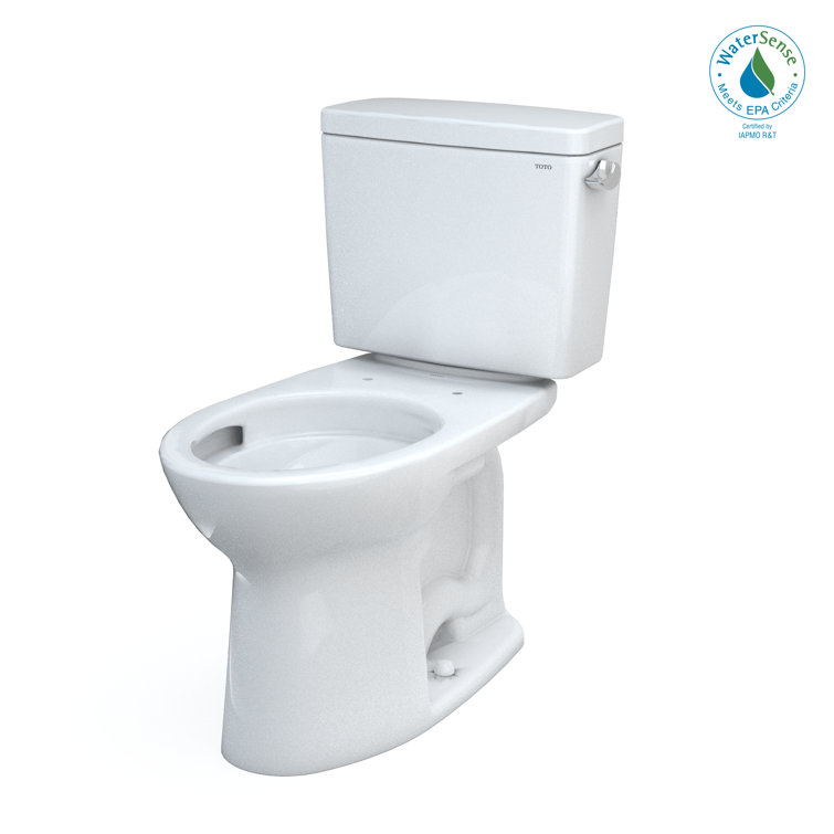 White Elongated High Efficiency Two-Piece Toilet