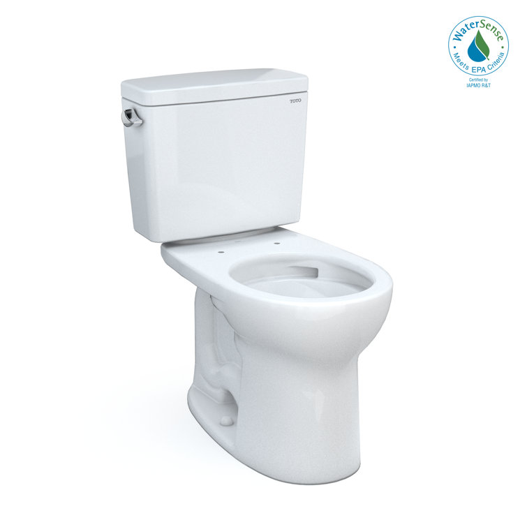 Cotton White Round Two-Piece High Efficiency Toilet